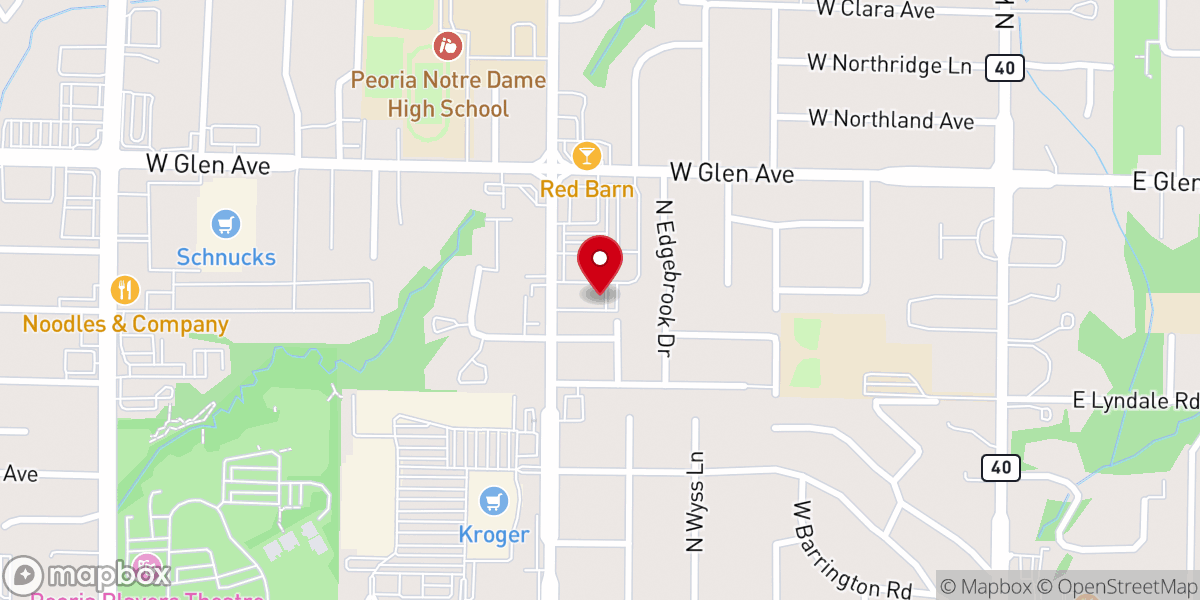 Map showing location of Church of the Brethren-Peoria
