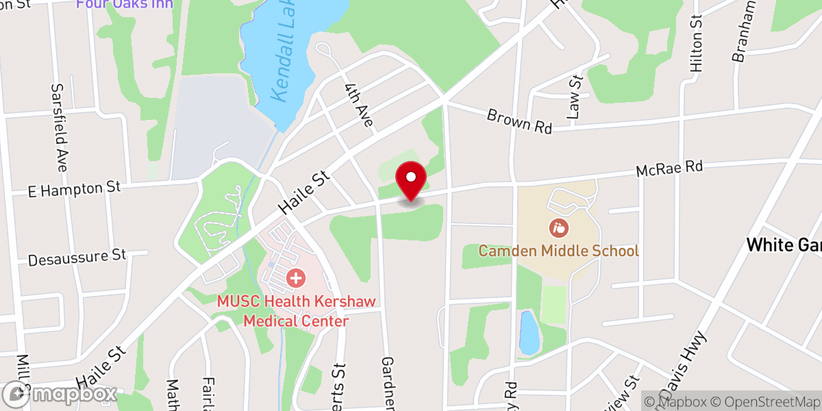 Map showing location of Upper Room Holiness Church