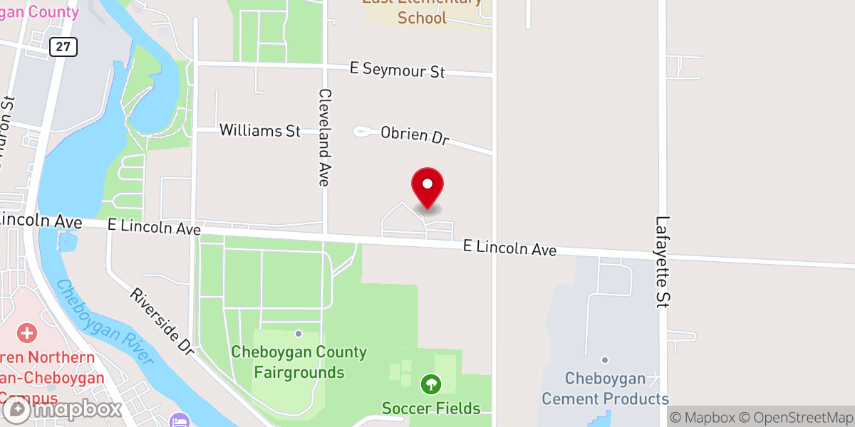 Map showing location of St Paul United Methodist