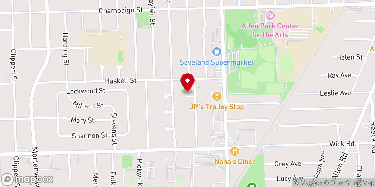 Map showing location of Downriver New Covenant Church