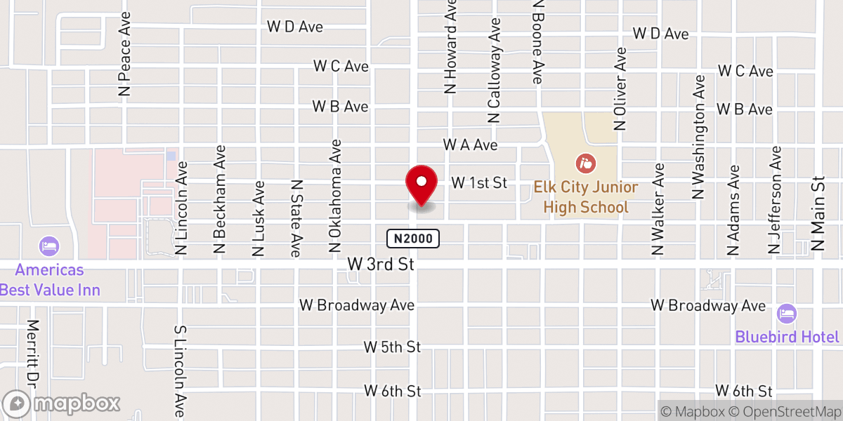 Map showing location of Christ Lutheran Church