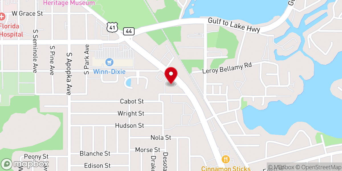 Map showing location of Inverness Church of God