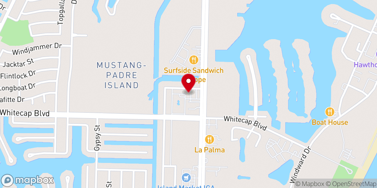 Map showing location of Church Unlimited - Padre Island