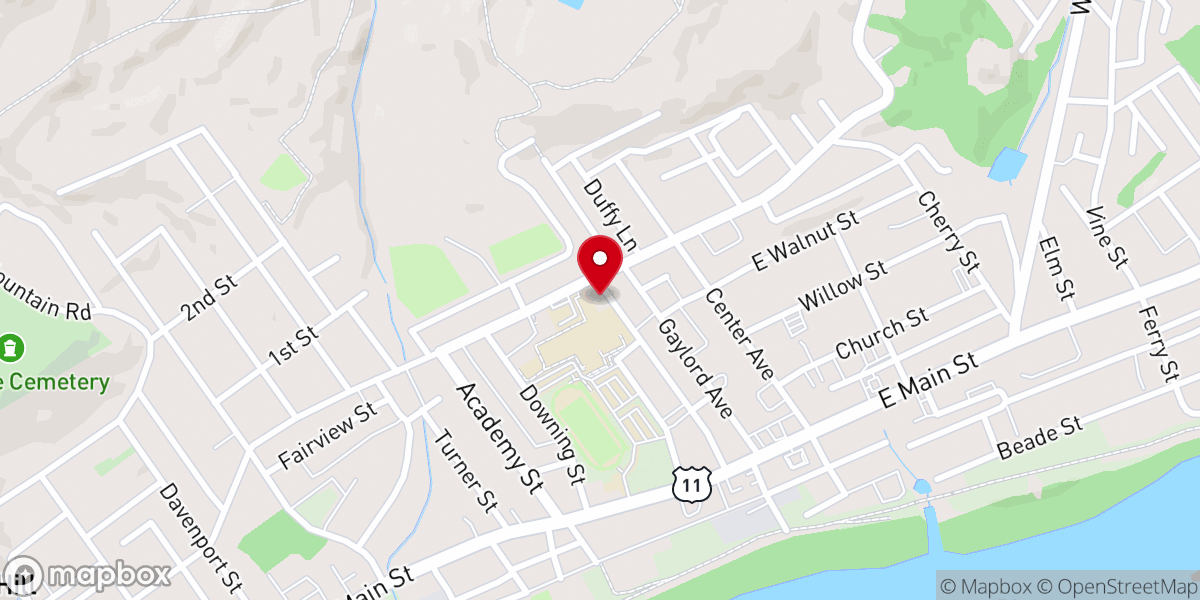 Map showing location of First Welsh Baptist Church