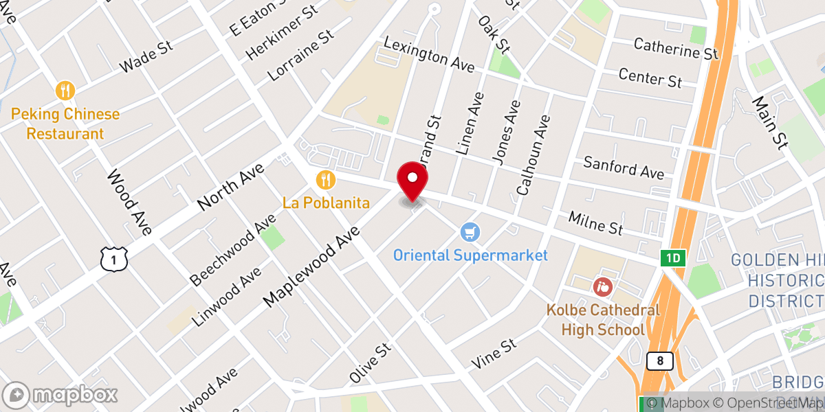 Map showing location of Transforming Lives Church