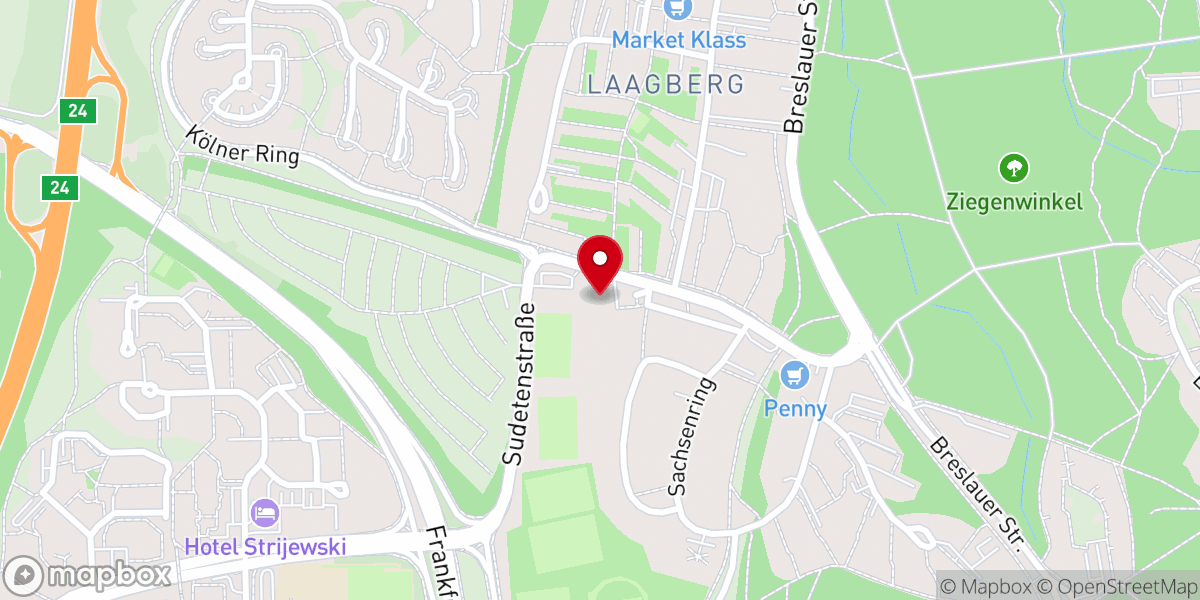 Map showing location of Pauluskirche