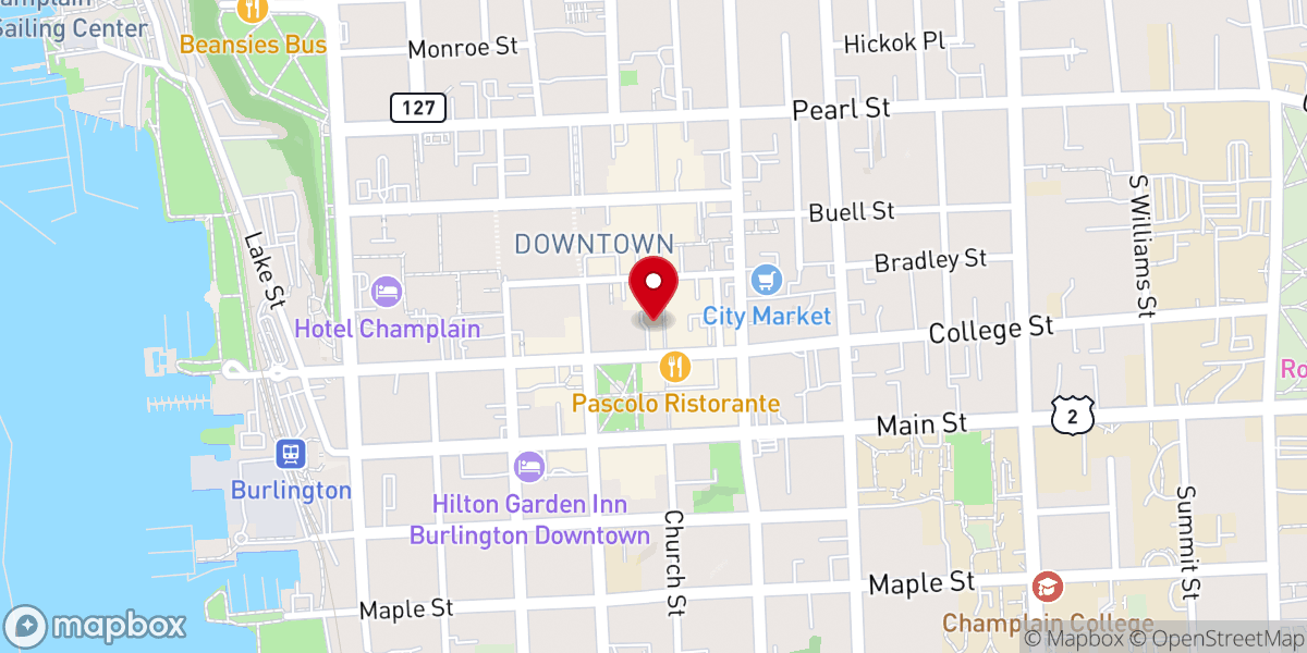 Map showing location of Church Street Tavern