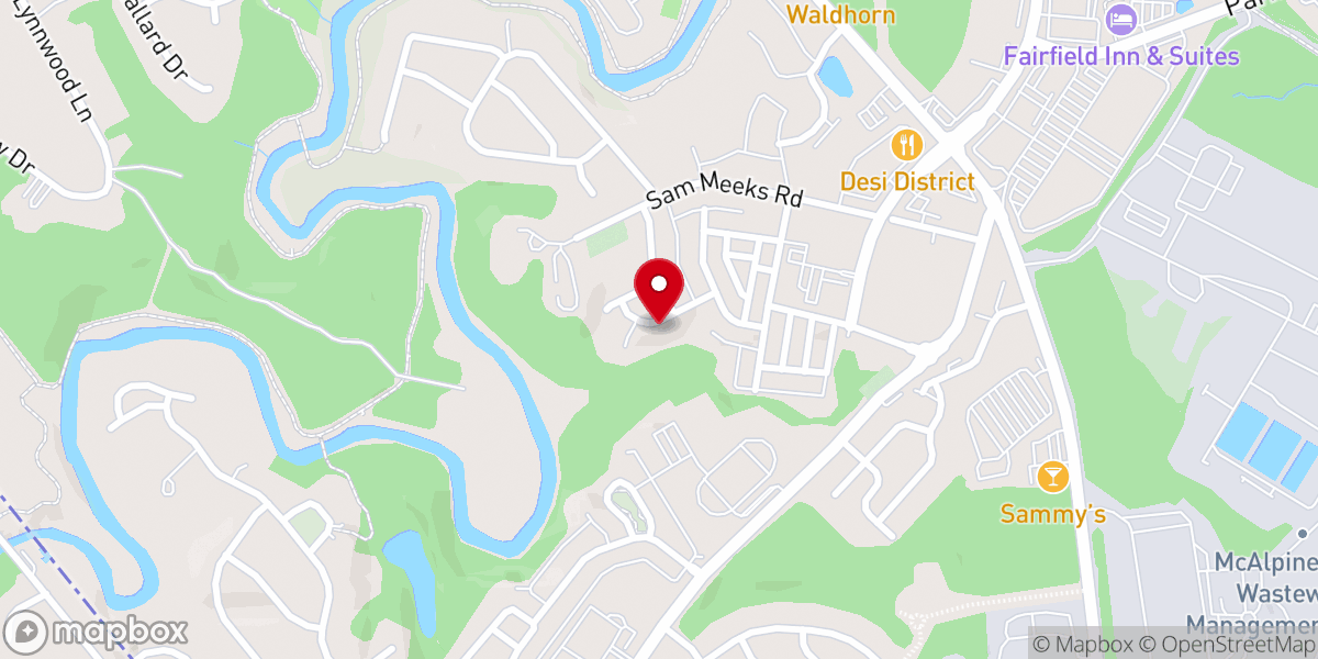 Map showing location of Oak Grove Baptist Church 308 Johnston St
