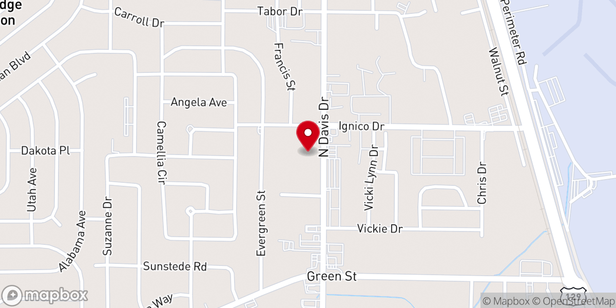 Map showing location of House Of Prayer COGIC