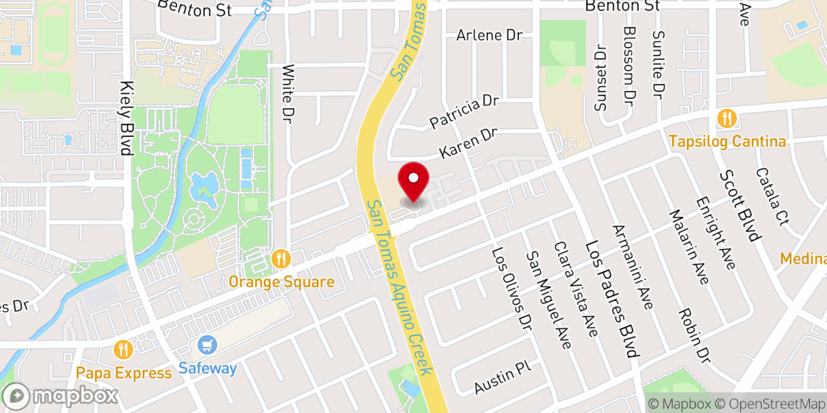 Map showing location of First Presbyterian Church