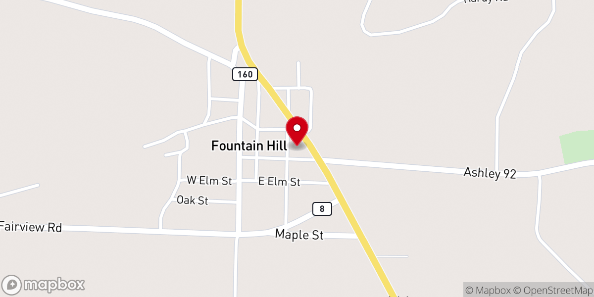 Map showing location of Palestine Methodist Church