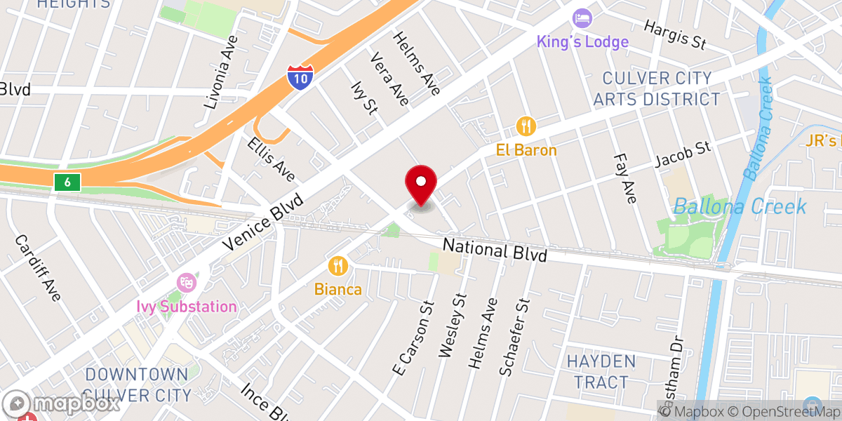 Map showing location of Himalayan Yoga Meditation Society of Los Angeles