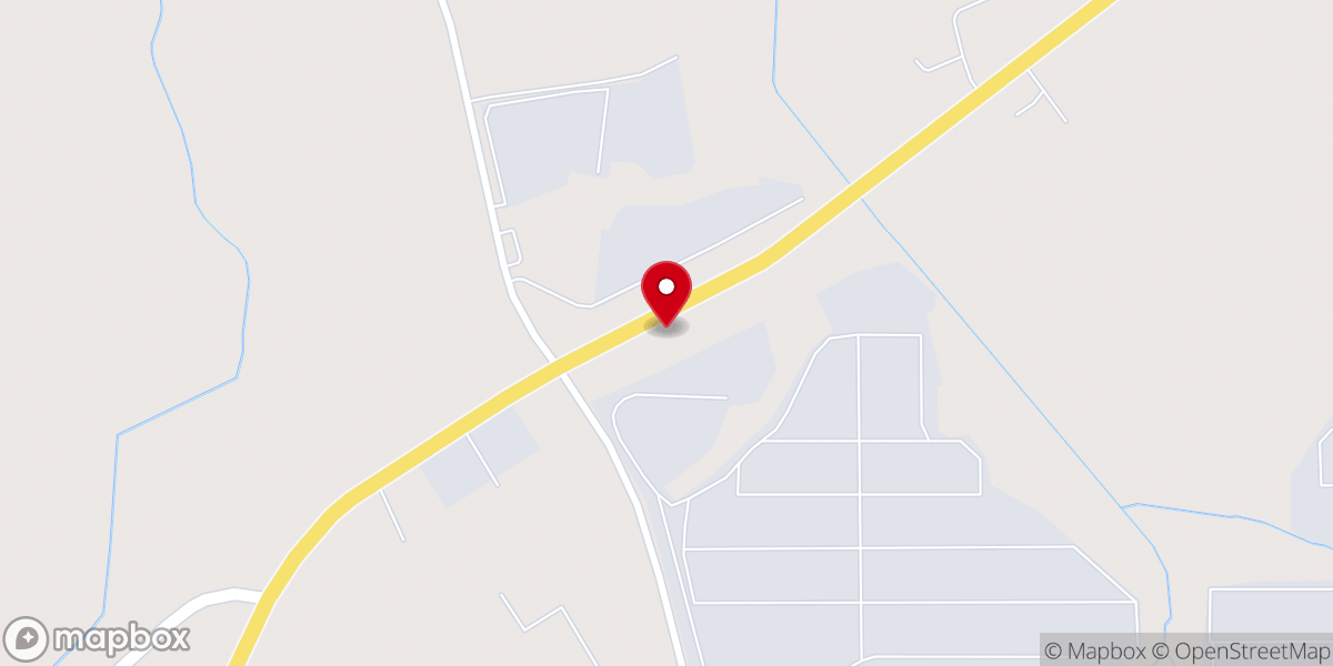 Map showing location of Oak Grove Baptist Church