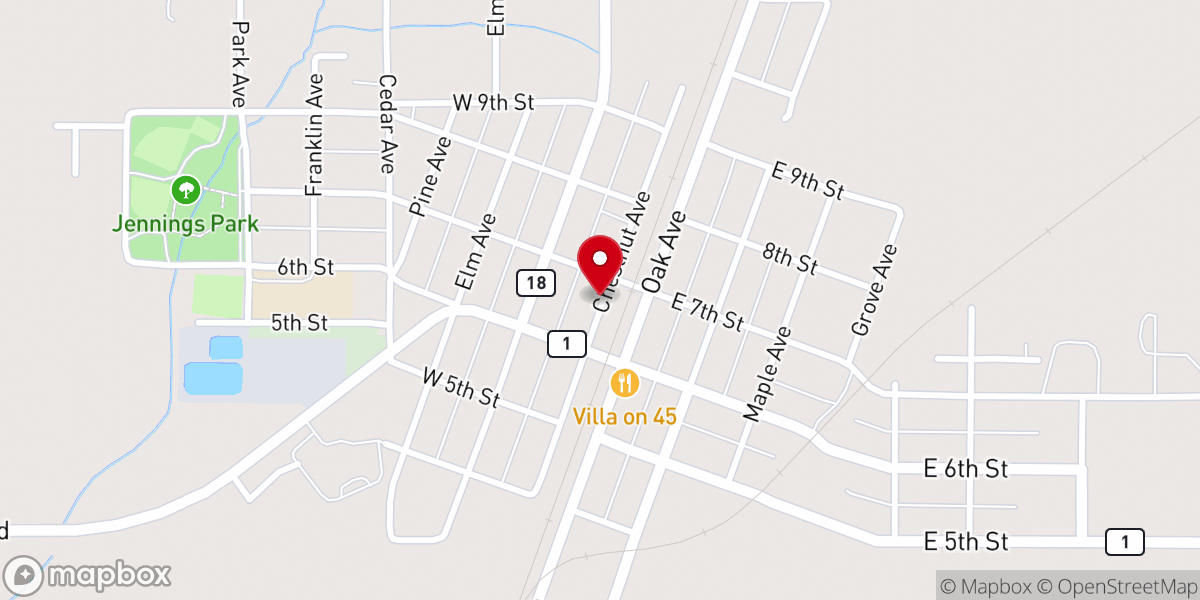 Map showing location of Neoga Full Gospel Fellowship