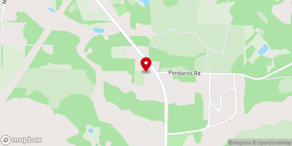 Map showing location of Poplar Head Baptist Church