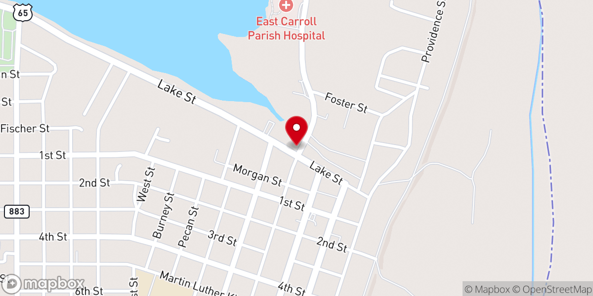 Map showing location of Nate's Bail Bond Service