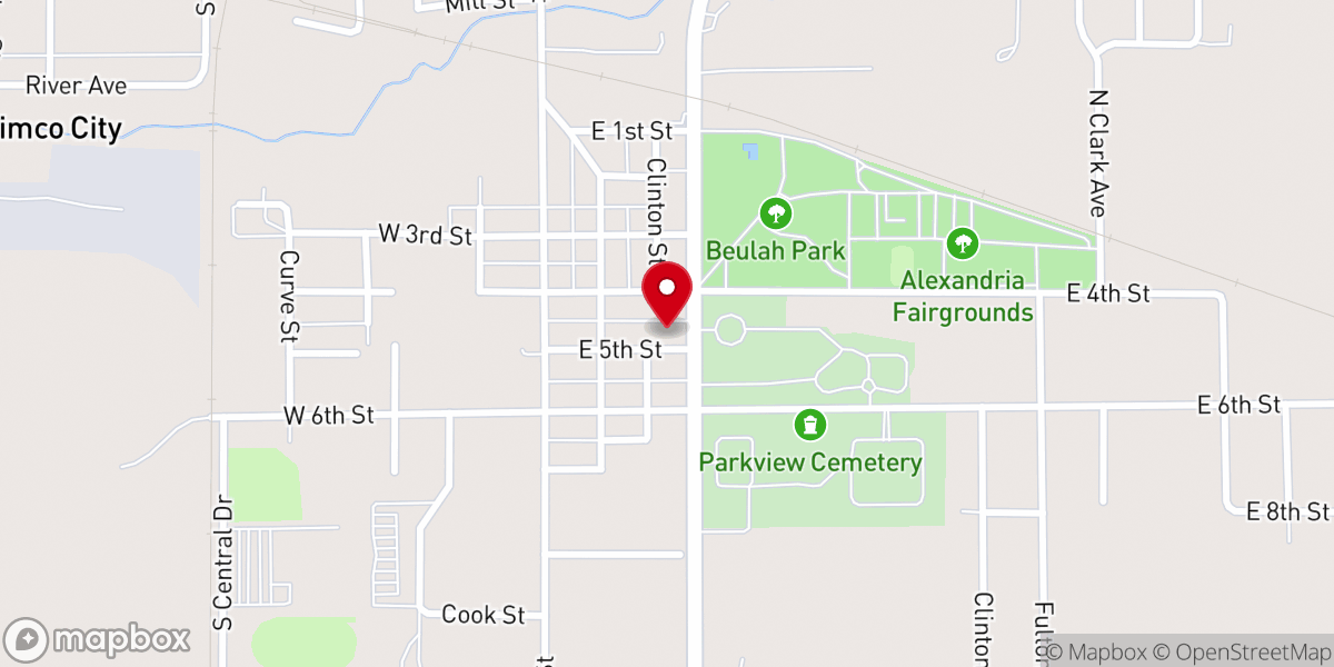 Map showing location of Open Door Church Of God