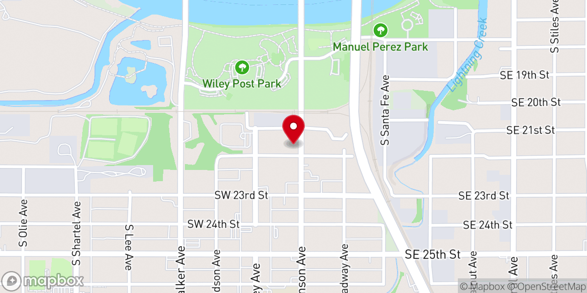 Map showing location of Okc Metro Ministries