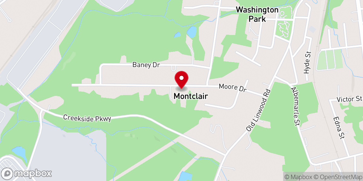 Map showing location of New Life Worship Center