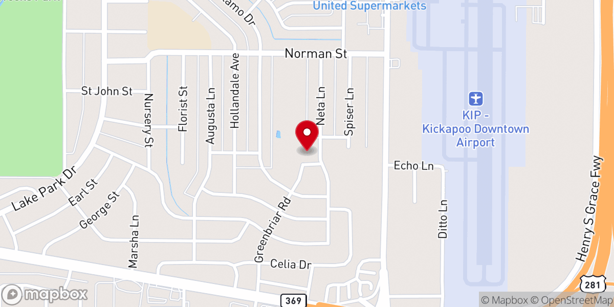 Map showing location of Edgemere Church of Christ