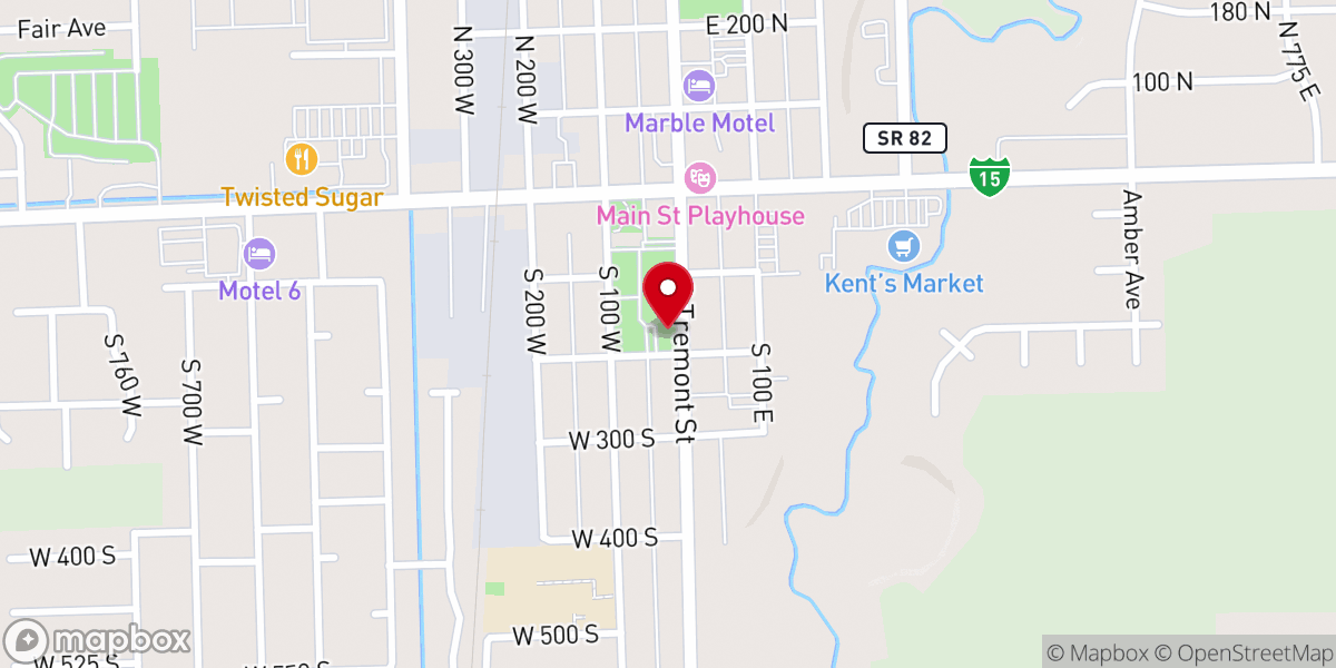 Map showing location of Tremonton Food Pantry
