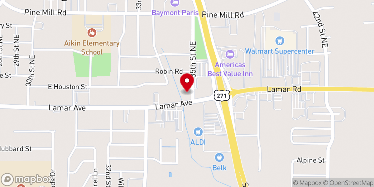 Map showing location of First Assembly of God Church