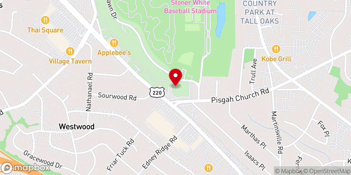 Map showing location of Mt. Pisgah Church