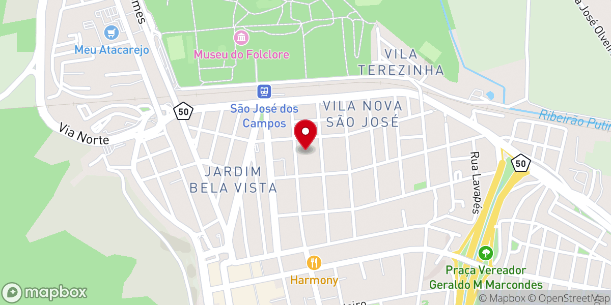 Map showing location of Igreja Evangélica Pentecostal Shekinah de Glória