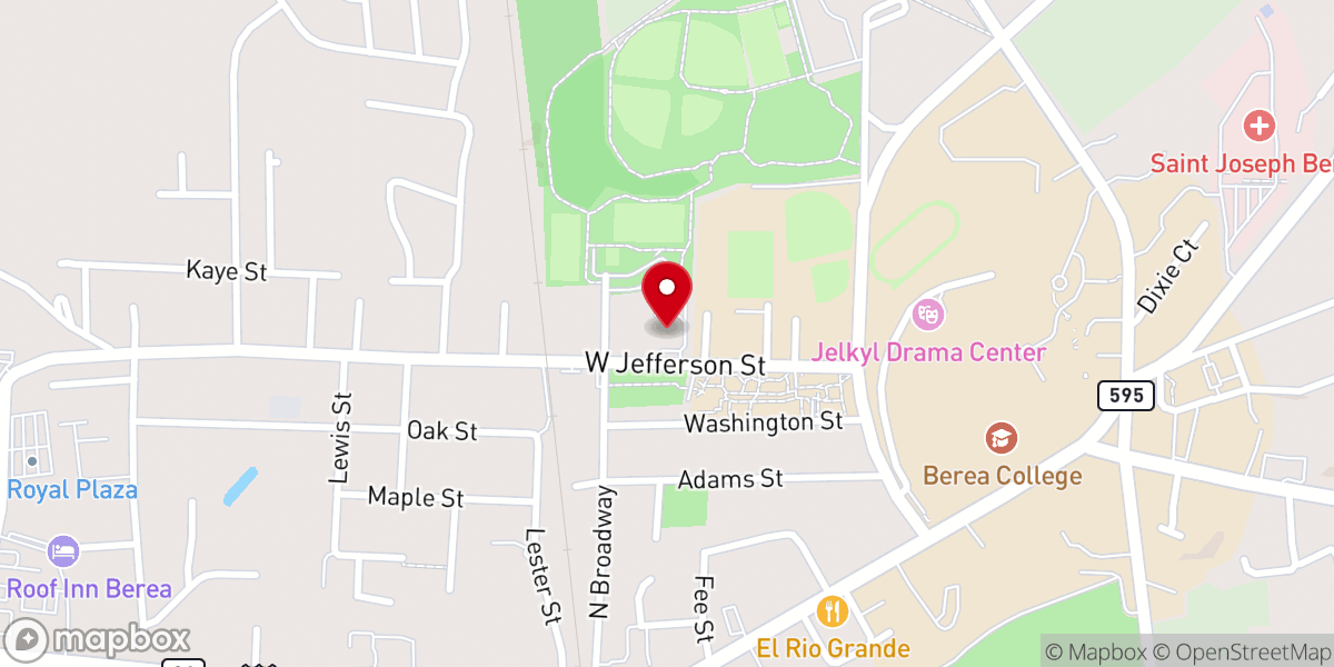 Map showing location of Spoonbread Festival