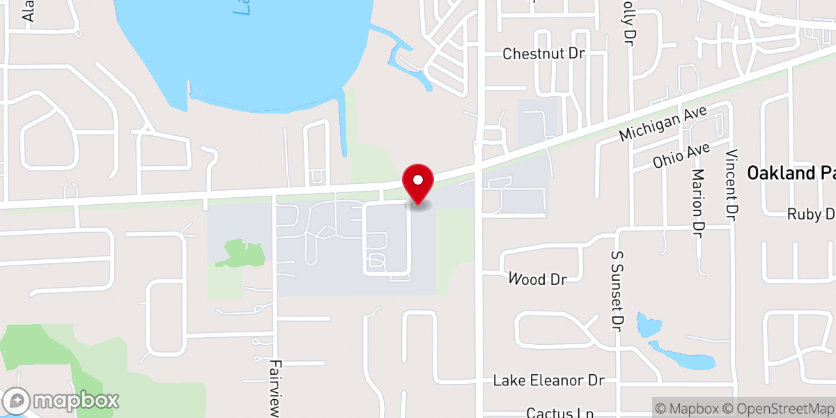 Map showing location of East Coast Life Church