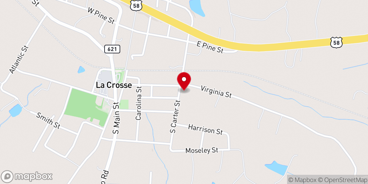 Map showing location of La Crosse Methodist Church
