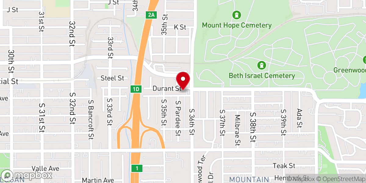 Map showing location of Gospel Center Church of God in Christ