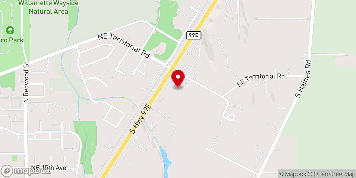 Map showing location of Canby Chapel Church of the Nazerene