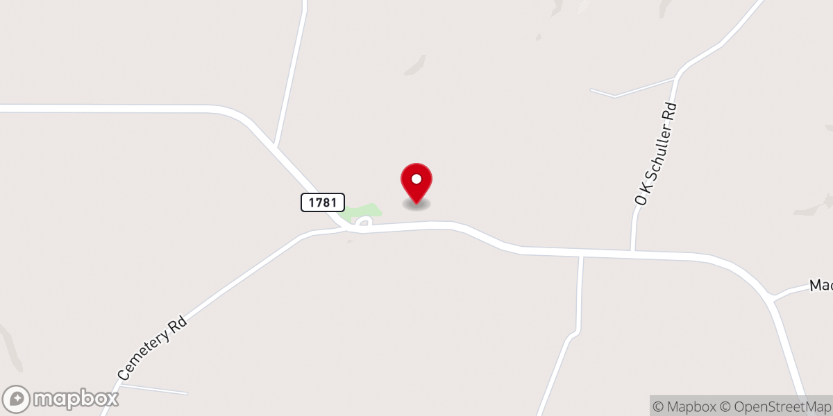 Map showing location of Parlor Grove Baptist Church