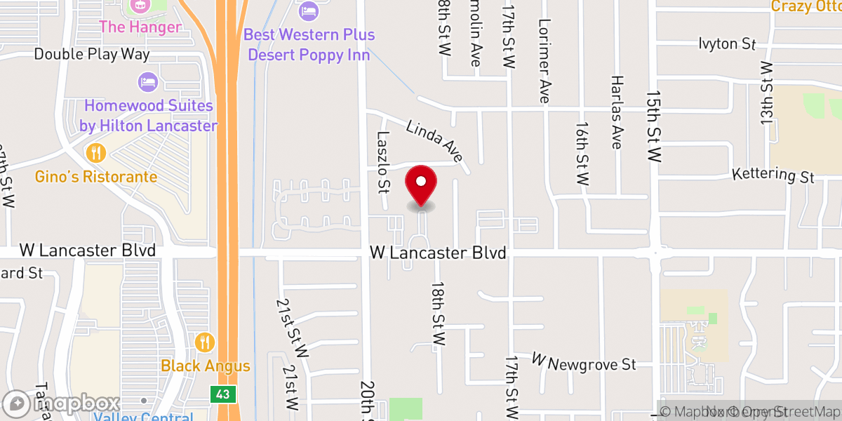 Map showing location of Our Savior's Lutheran Church
