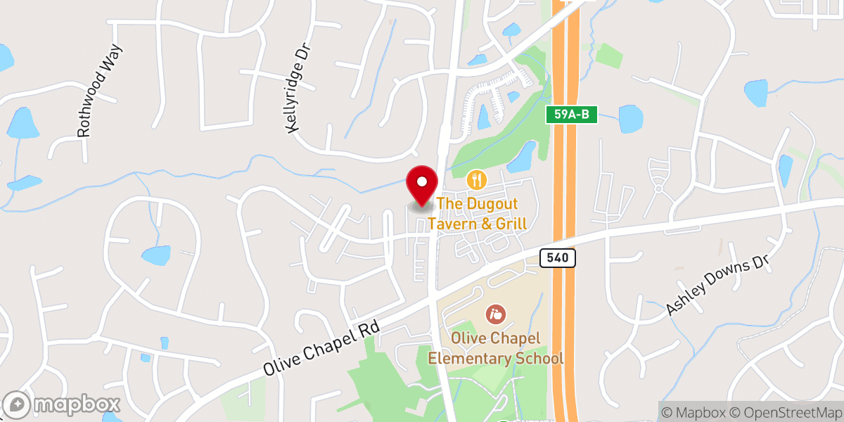 Map showing location of The Learning Experience - Apex