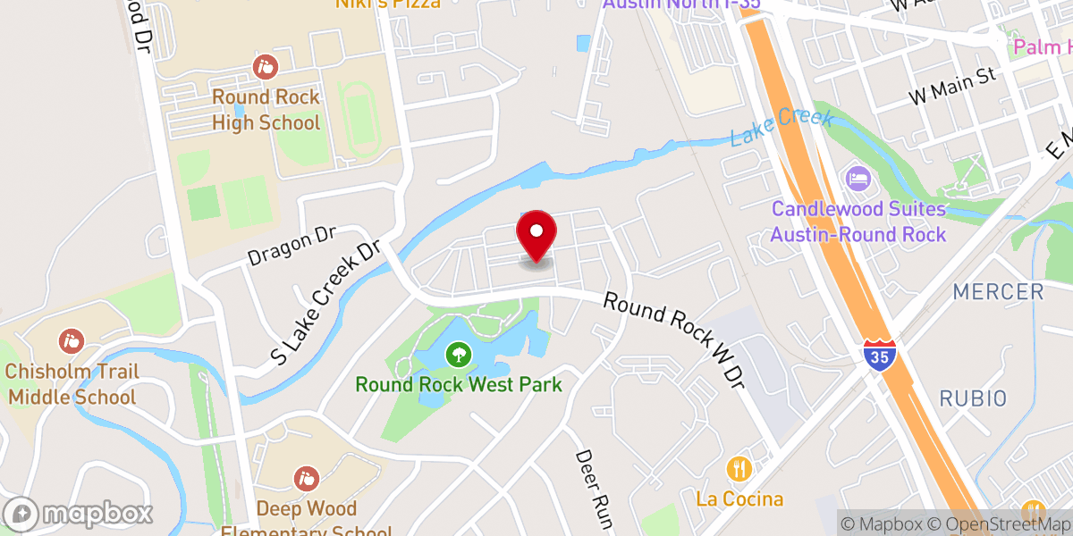 Map showing location of Iglesia Cristiana Nuevo Comienzo Austin