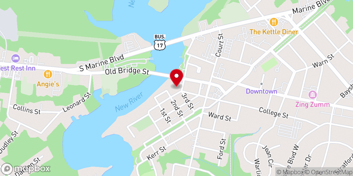 Map showing location of Jacksonville Bible Church