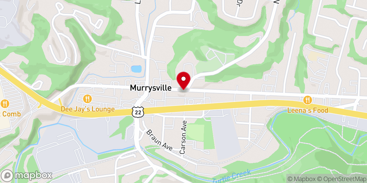 Map showing location of Murrysville Cleaners