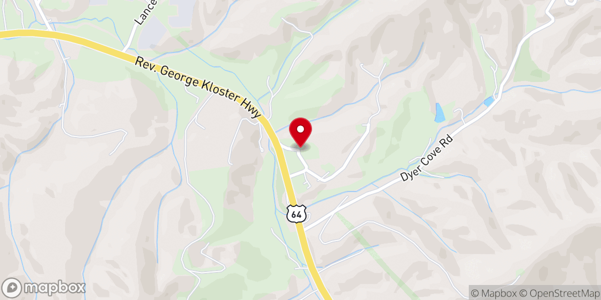 Map showing location of Sweetwater Church
