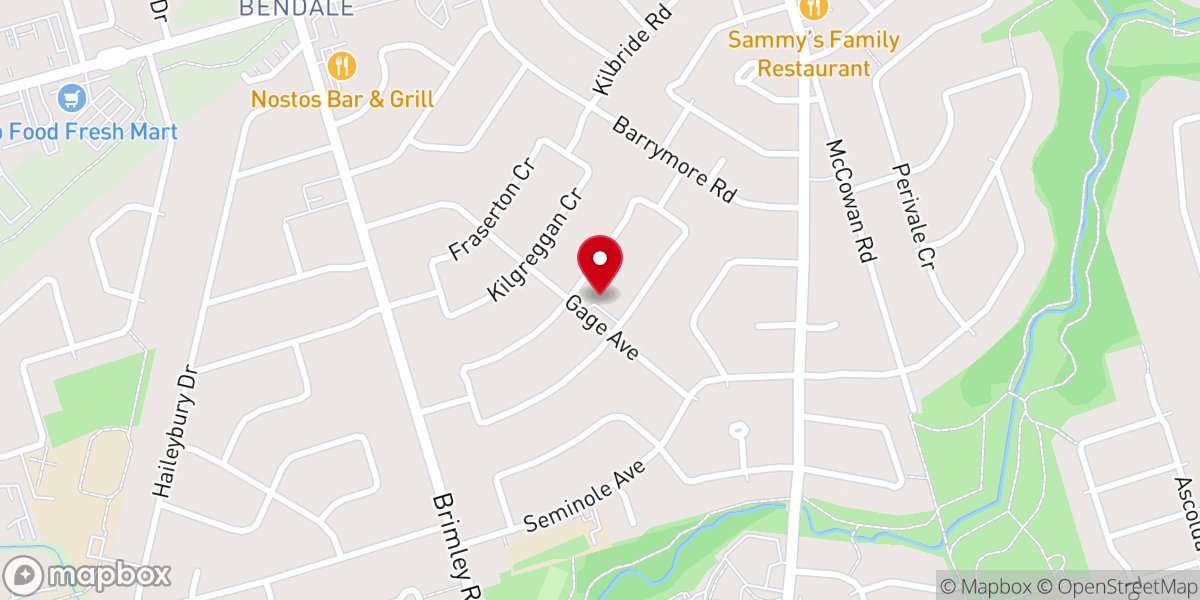 Map showing location of Knob Hill United Church