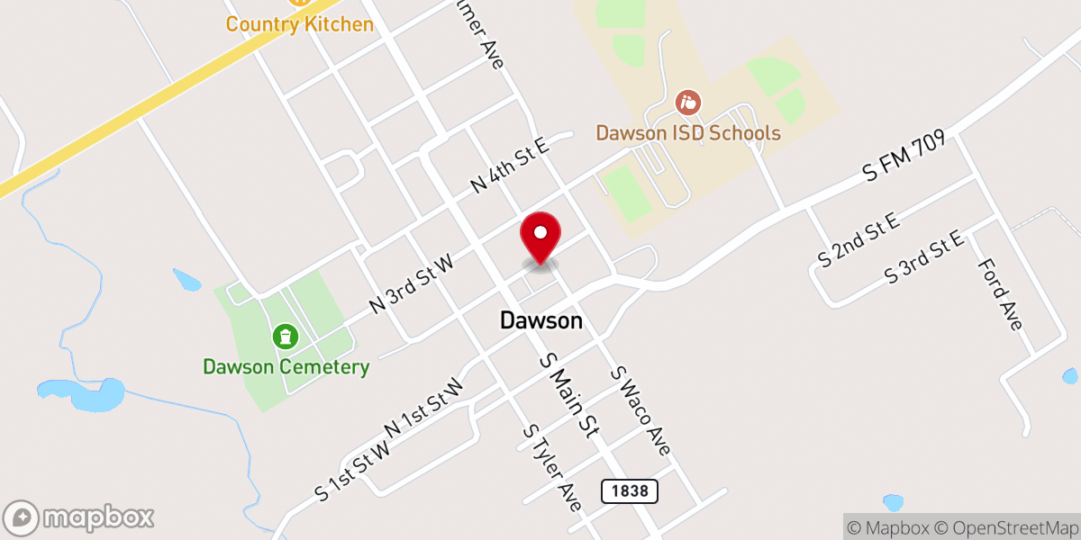 Map showing location of Church of a New Beginning - Dawson