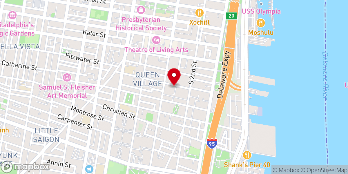 Map showing location of St. Stanislaus Church