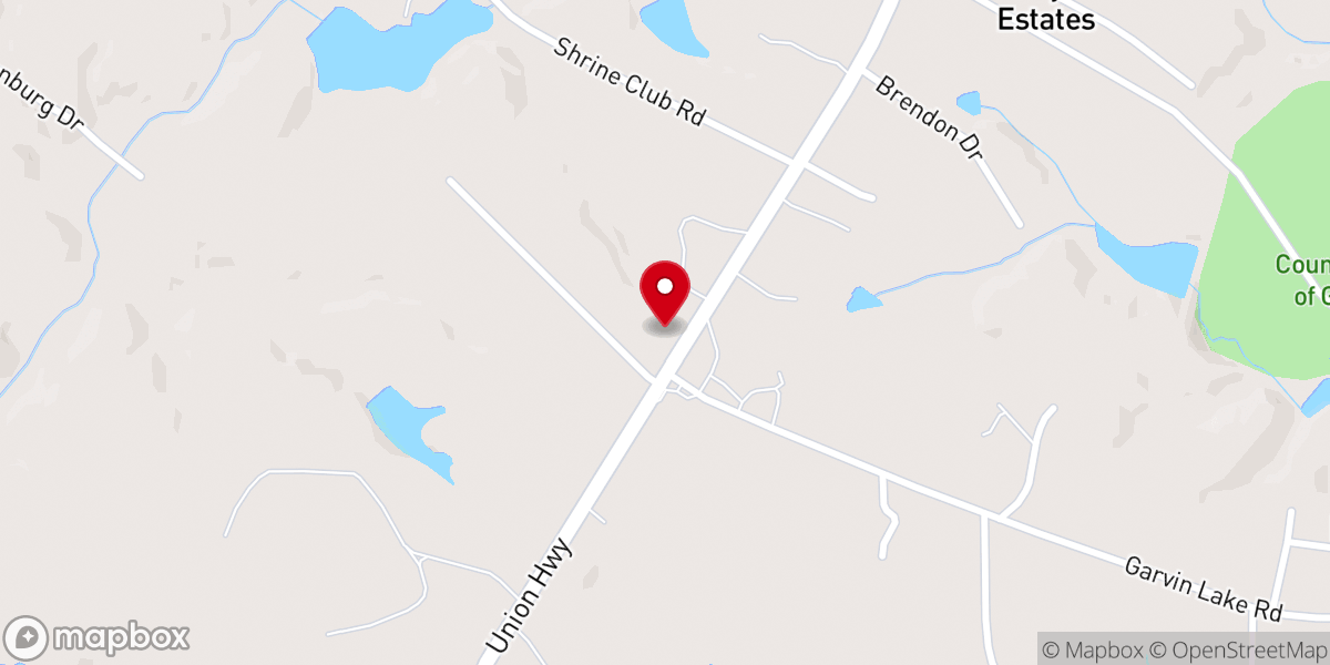 Map showing location of Berry Memorial Church