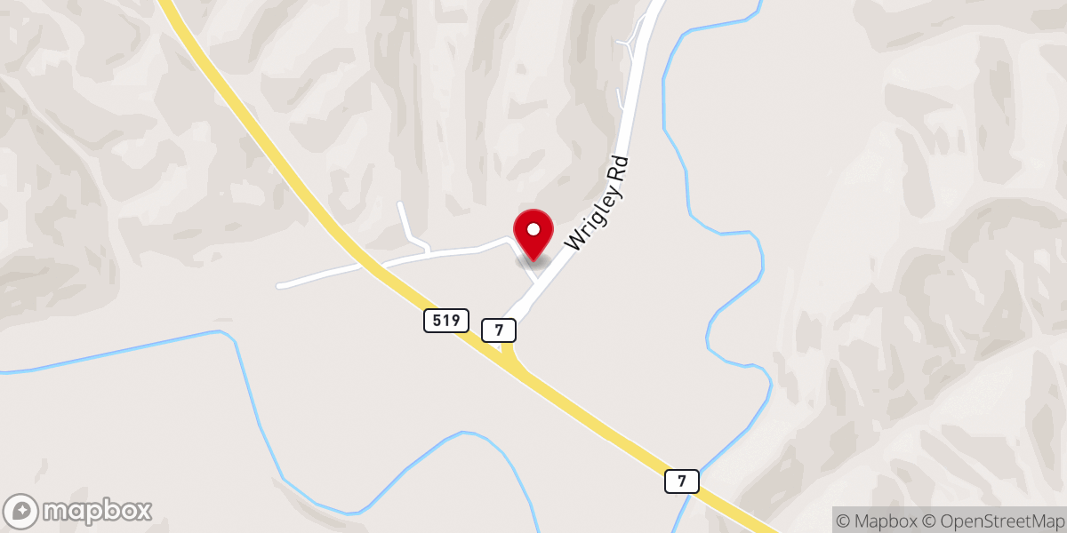 Map showing location of West Liberty Church of God Tent Revival