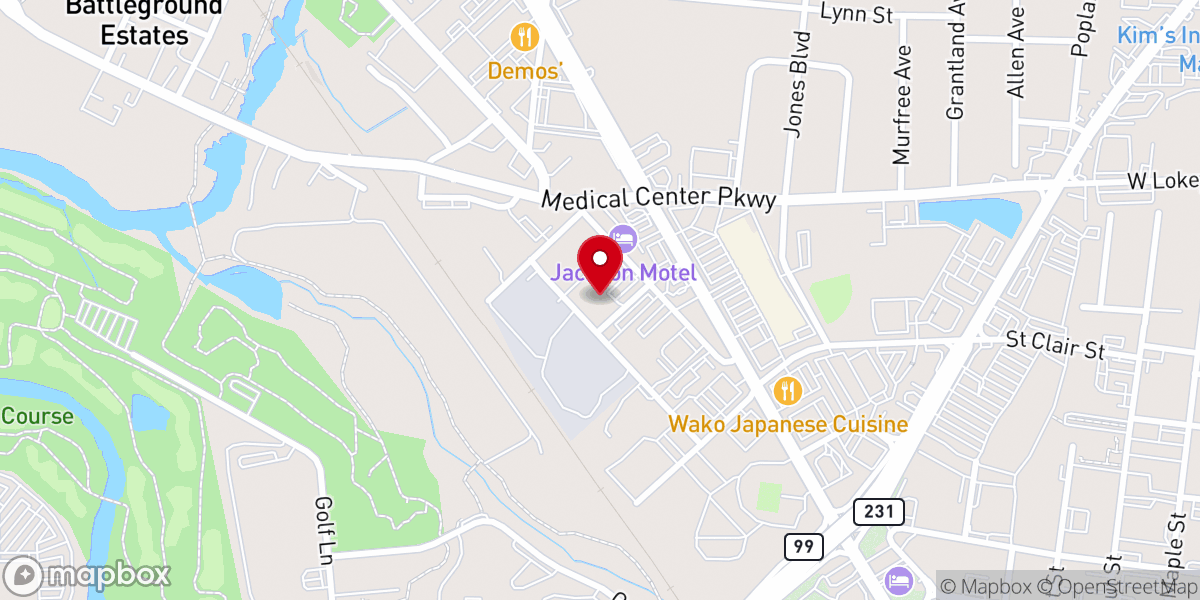 Map showing location of Iglesia Una Esperanza Viva Murfreesboro Asambleas de Dios