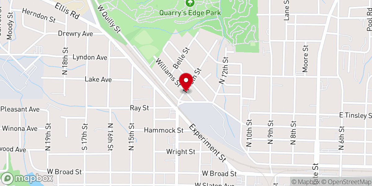 Map showing location of Woodland Church Incorporated