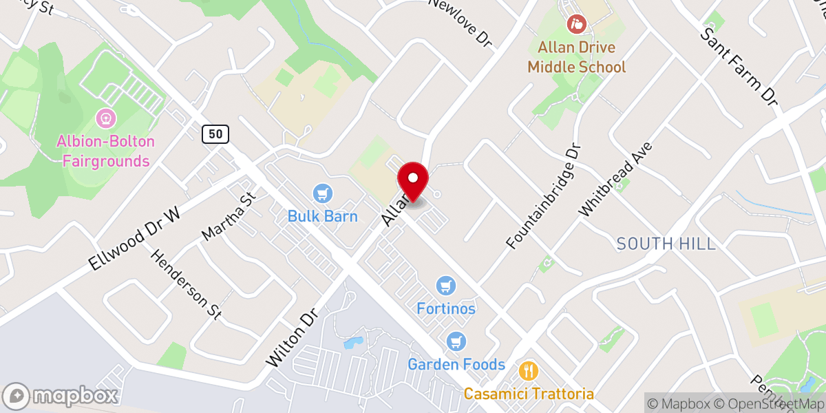 Map showing location of Holy Family Church