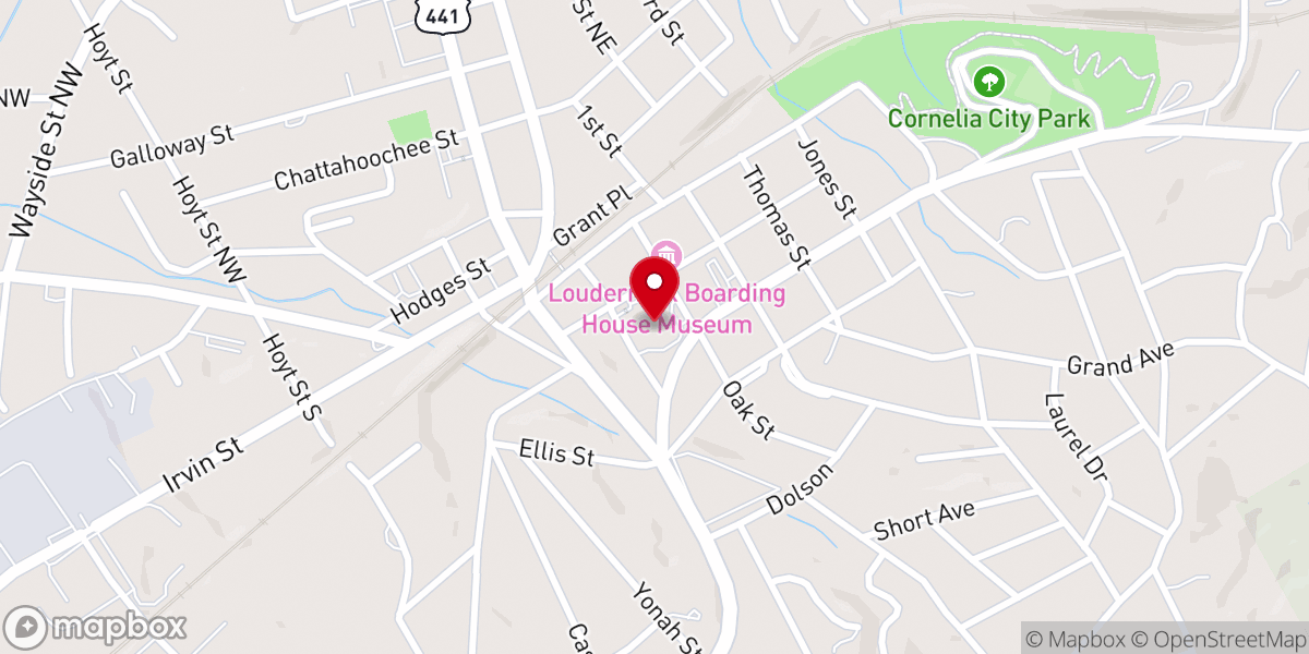 Map showing location of First Baptist Church