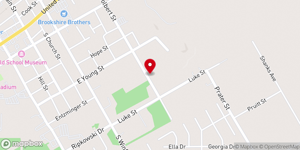 Map showing location of Pleasant Hill Baptist Church